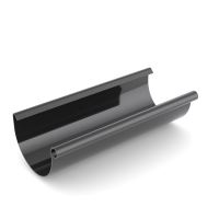 BRYZA Gouttière, gouttière en plastique Ø 75 mm, longueur 4M, Noir RAL 9005
