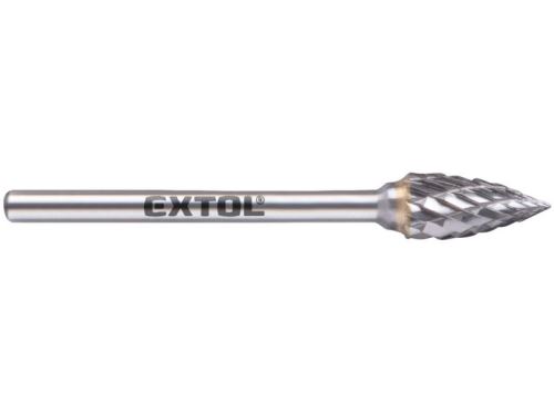EXTOL fraise carbure, arc aigu, ⌀6 x 13 mm, queue ⌀3 mm, coupe moyenne (double-cut) 8703863