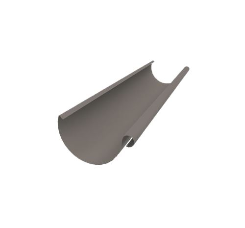 Gouttière PREFA, gouttière en aluminium Ø 150 mm, longueur 3M, Gris clair P10 RAL 7005