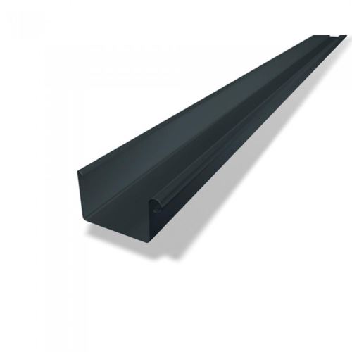 PREFA gouttière, descente d'eau pluviale carrée en aluminium, largeur 86 mm, longueur 3M, Anthracite P10 RAL 7016
