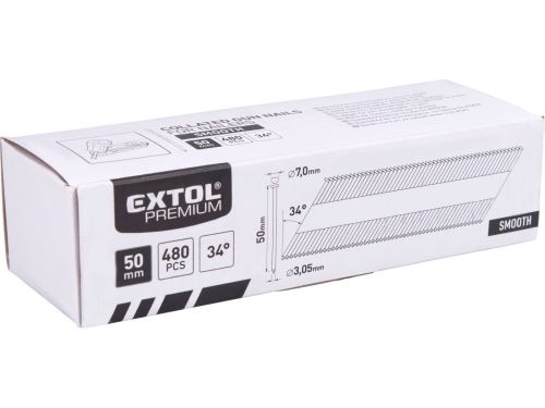 EXTOL PREMIUM clou à tirer, 480pcs, 50mm, ⌀3,05mm, lisse 8862606