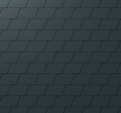 Bardeau de façade PREFA, surface stucco, Anthracite P.10 / paquet 1 m2