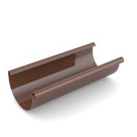 BRYZA Gouttière, gouttière en plastique Ø 100 mm, longueur 3M, Marron RAL 8017