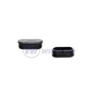 Bouchon pour tube ovale 20x38mm, noir / paquet de 20 pcs Bouchon pour tube ovale 20x38mm, noir / paquet de 20 pcs